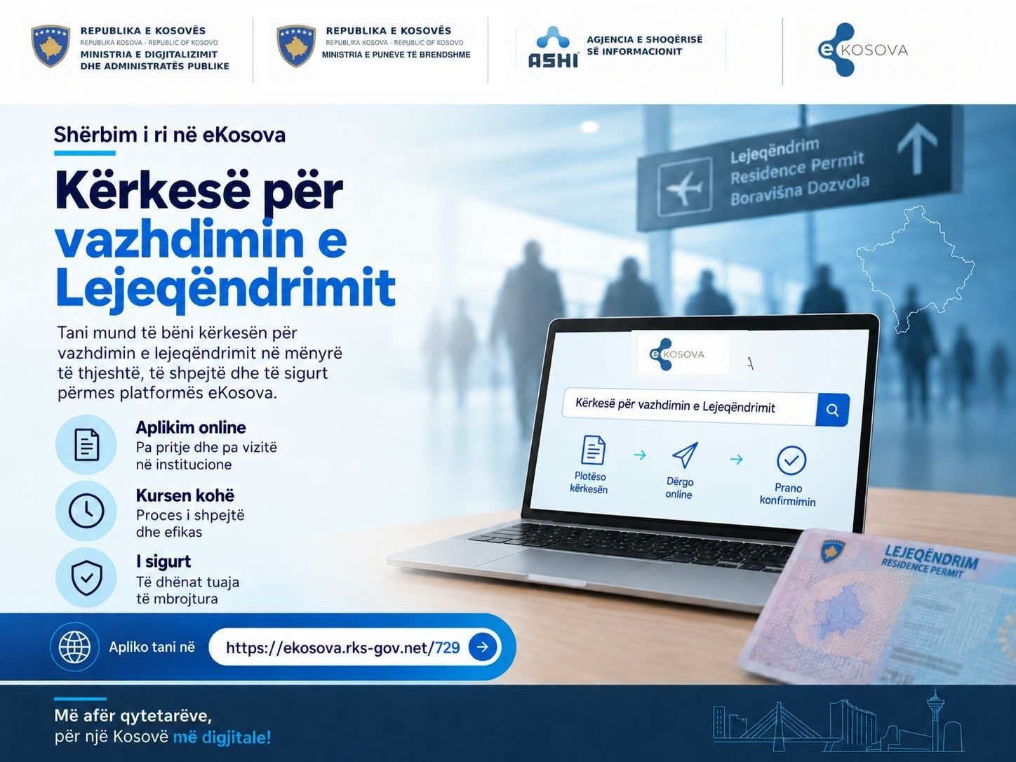 Lansohet shërbimi online për vazhdimin e lejeqëndrimit