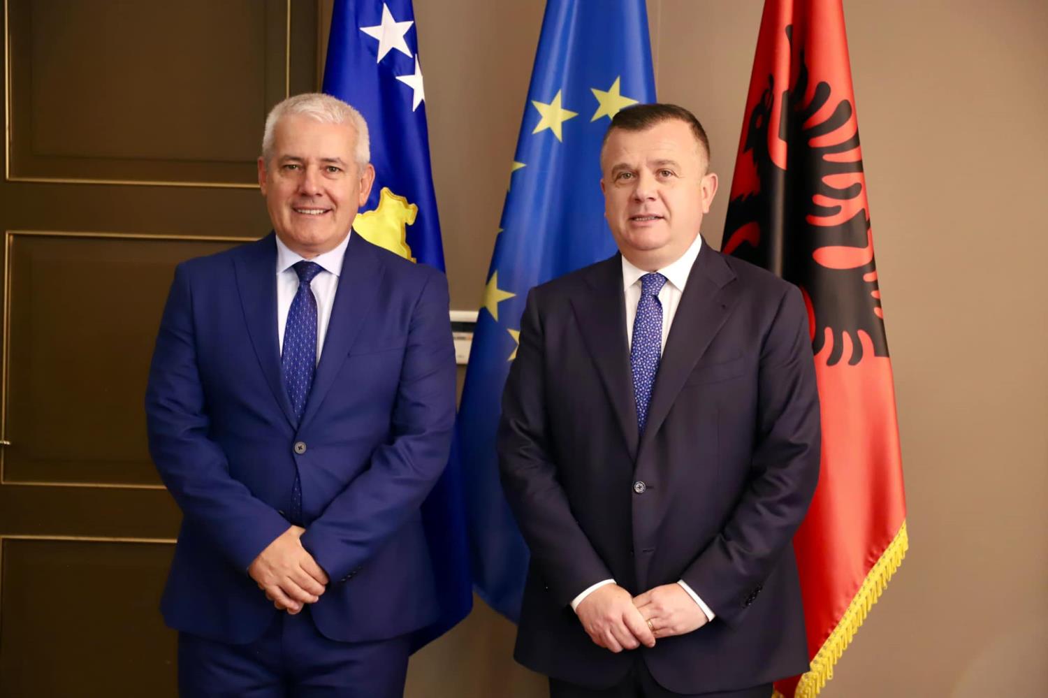 Minister of Internal Affairs, Mr. Xhelal Sveçla, meets with his counterpart from Albania, Mr. Taulant Balla