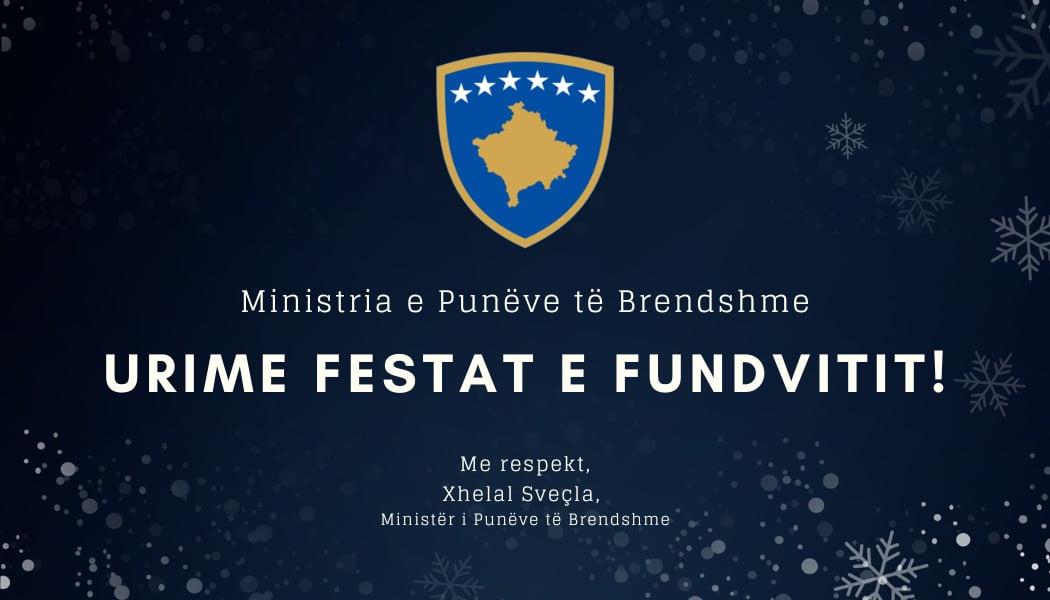 Urime Festat e fundvitit